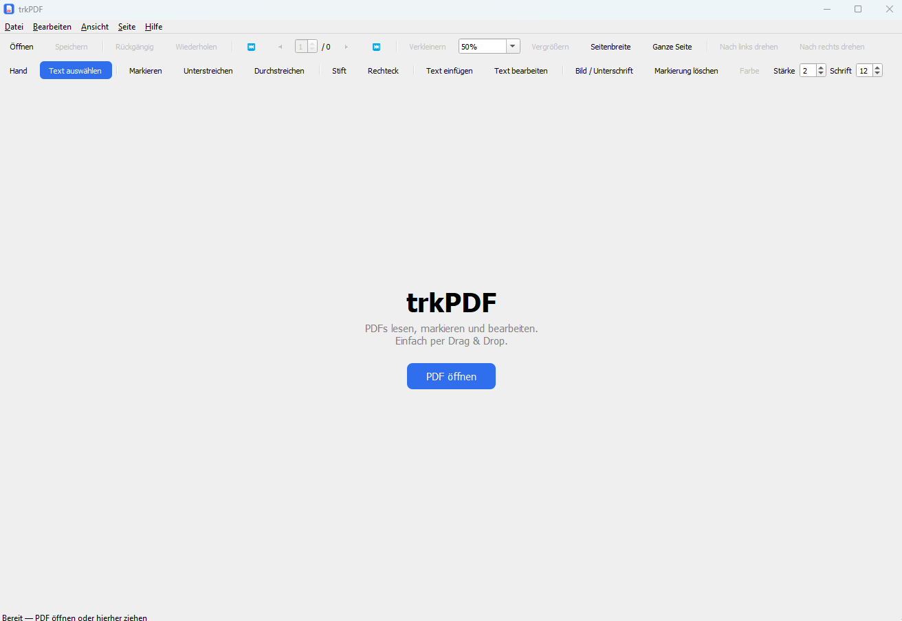 trkPDF — Inicio · Deutsch